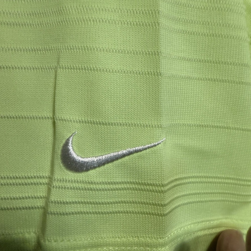 Men's Nike Golf Fit Dry Large Neon Yellow Golf Polo Short Sleeve Shirt‎ - Picture 5 of 5